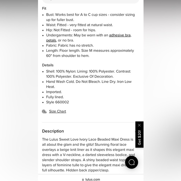 Lulus 2x Wedding Bridal Gown - Sweet Love Ivory Lace Beaded Maxi Dress - Picture 6 of 12